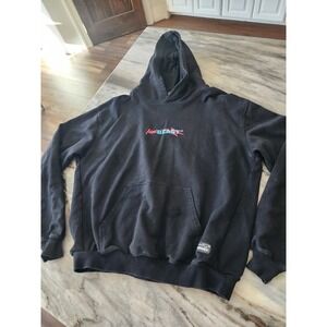 MrBeast Official Merch Embroidered Logo Hoodie Black Fleece Lined Size Small